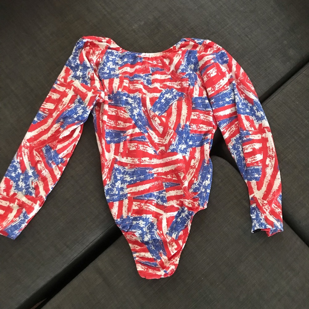 American flag bodysuit